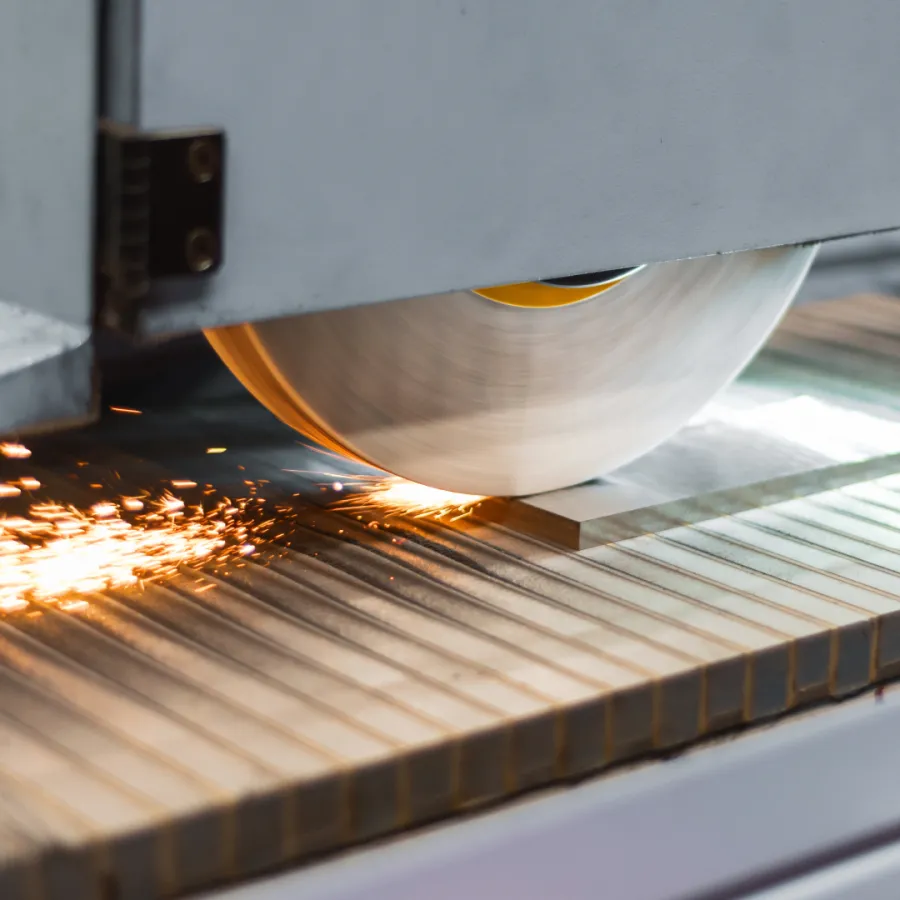 A photo of a surface grinding job, attached to a question